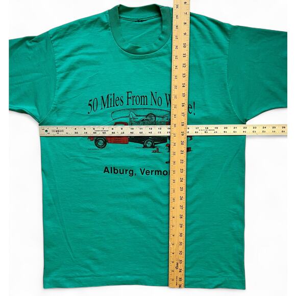 Vintage Obscure Alburg Vermont 50 Miles From No Where Canoe Truck Camp T Shirt - Picture 8 of 8